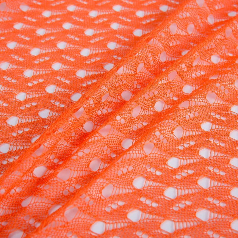 Roter, atmungsaktiver, gerippter Jacquard-Bekleidungsstoff mit hohlem Muster